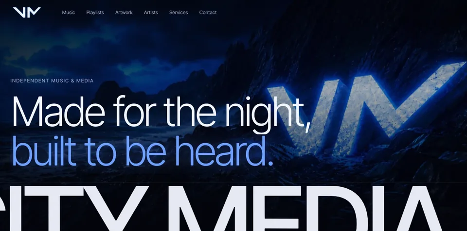 The NIGHTCITY RECORDS homepage: “Made for the night, built to be heard.”